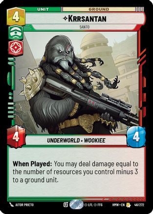 Krrsantan - Santo (46/272) [Homeworlds] Star Wars: Unlimited Single Disney