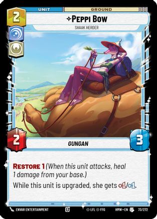 Peppi Bow - Shaak Herder (73/272) [Homeworlds] Star Wars: Unlimited Single Disney