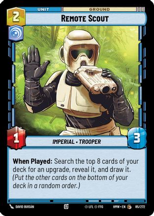 Remote Scout (85/272) [Homeworlds] Star Wars: Unlimited Single Disney
