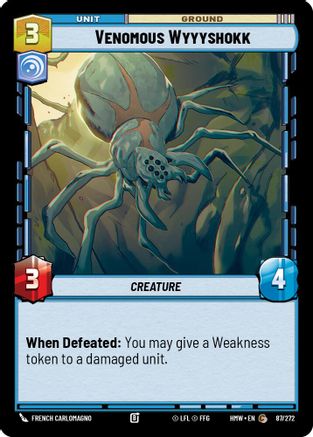 Venomous Wyyyshokk (87/272) [Homeworlds] Star Wars: Unlimited Single Disney