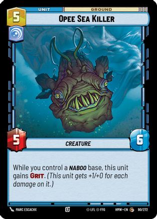 Opee Sea Killer (90/272) [Homeworlds] Star Wars: Unlimited Single Disney
