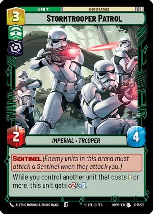 Stormtrooper Patrol (107/272) [Homeworlds] Star Wars: Unlimited Single Disney