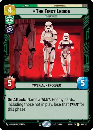 The First Legion - Vader's Fist (108/272) [Homeworlds] Star Wars: Unlimited Single Disney