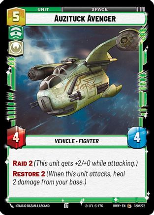 Auzituck Avenger (120/272) [Homeworlds] Star Wars: Unlimited Single Disney