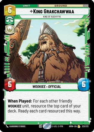 King Grakchawwaa - King of Kashyyyk (123/272) [Homeworlds] Star Wars: Unlimited Single Disney