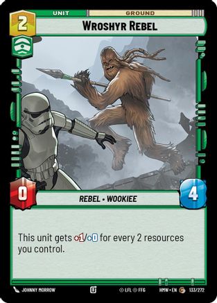 Wroshyr Rebel (133/272) [Homeworlds] Star Wars: Unlimited Single Disney