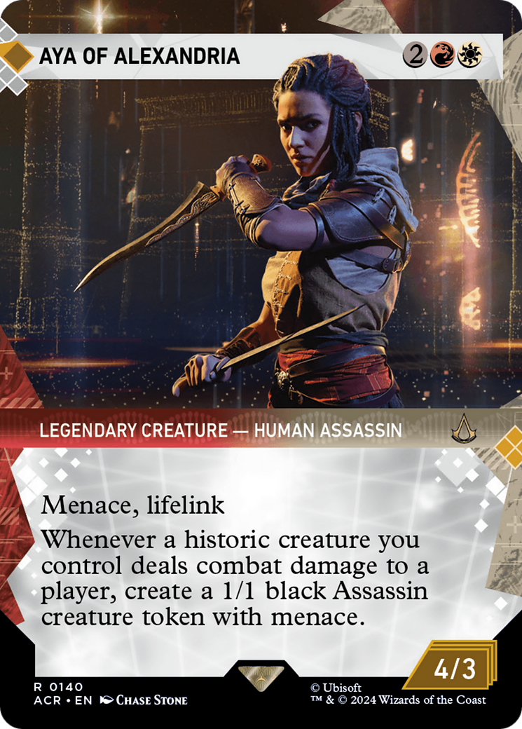 Aya of Alexandria (ACR-140) [Assassin's Creed] (Showcase) (Borderless) Foil MTG Single Wizards of the Coast