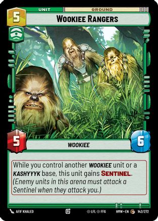 Wookiee Rangers (142/272) [Homeworlds] Star Wars: Unlimited Single Disney