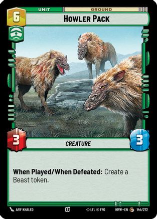 Howler Pack (144/272) [Homeworlds] Star Wars: Unlimited Single Disney