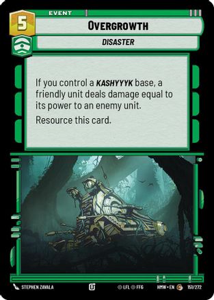 Overgrowth (151/272) [Homeworlds] Star Wars: Unlimited Single Disney