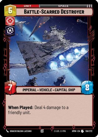 Battle-Scarred Destroyer (158/272) [Homeworlds] Star Wars: Unlimited Single Disney