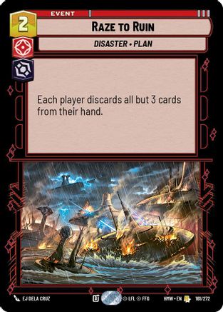 Raze to Ruin (161/272) [Homeworlds] Star Wars: Unlimited Single Disney