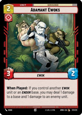 Adamant Ewoks (177/272) [Homeworlds] Star Wars: Unlimited Single Disney