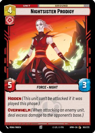 Nightsister Prodigy (183/272) [Homeworlds] Star Wars: Unlimited Single Disney