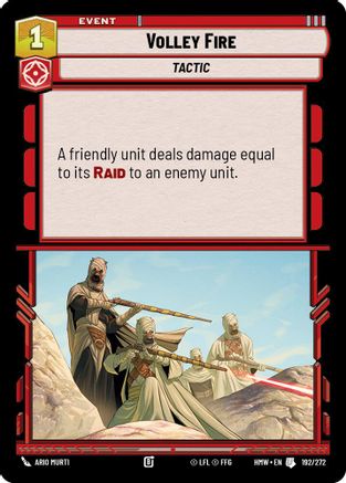Volley Fire (192/272) [Homeworlds] Star Wars: Unlimited Single Disney