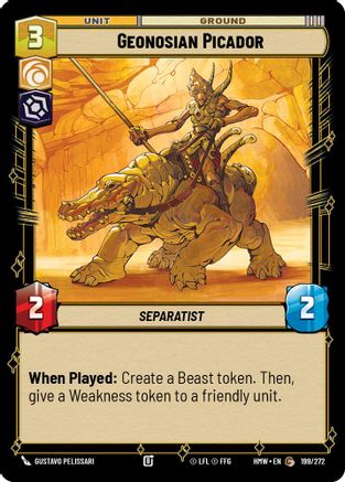 Geonosian Picador (199/272) [Homeworlds] Star Wars: Unlimited Single Disney