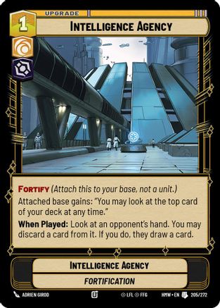 Intelligence Agency (205/272) [Homeworlds] Star Wars: Unlimited Single Disney
