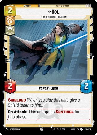 Sol - Compassionate Guardian (210/272) [Homeworlds] Star Wars: Unlimited Single Disney