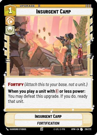 Insurgent Camp (216/272) [Homeworlds] Star Wars: Unlimited Single Disney
