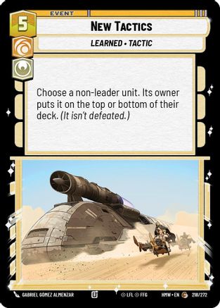 New Tactics (218/272) [Homeworlds] Star Wars: Unlimited Single Disney