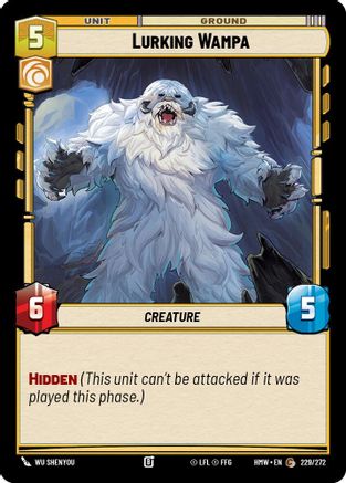 Lurking Wampa (229/272) [Homeworlds] Star Wars: Unlimited Single Disney