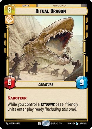 Ritual Dragon (234/272) [Homeworlds] Star Wars: Unlimited Single Disney