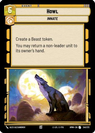 Howl (241/272) [Homeworlds] Star Wars: Unlimited Single Disney