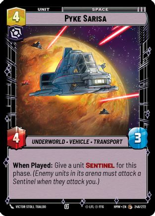 Pyke Sarisa (246/272) [Homeworlds] Star Wars: Unlimited Single Disney