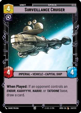 Surveillance Cruiser (247/272) [Homeworlds] Star Wars: Unlimited Single Disney