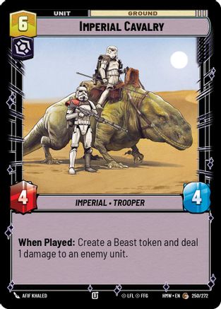 Imperial Cavalry (250/272) [Homeworlds] Star Wars: Unlimited Single Disney