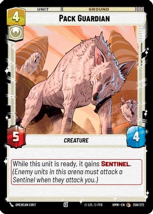 Pack Guardian (259/272) [Homeworlds] Star Wars: Unlimited Single Disney