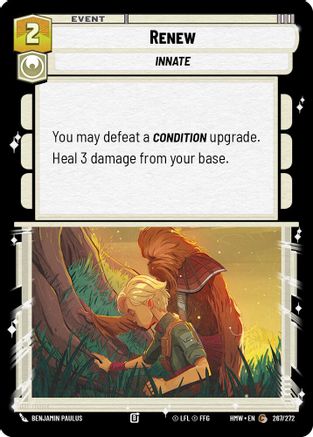 Renew (267/272) [Homeworlds] Star Wars: Unlimited Single Disney