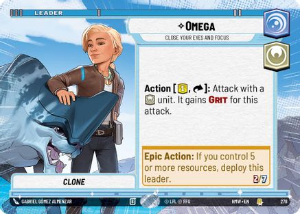 Omega - Close Your Eyes and Focus (Hyperspace) (278) [Homeworlds] Star Wars: Unlimited Single Disney