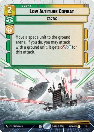 Low Altitude Combat (Hyperspace) (322) [Homeworlds] Star Wars: Unlimited Single Disney