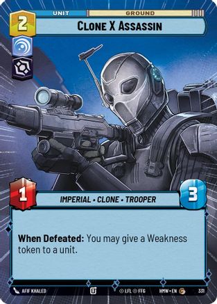 Clone X Assassin (Hyperspace) (331) [Homeworlds] Star Wars: Unlimited Single Disney