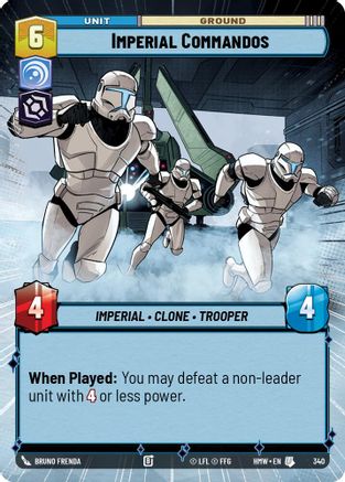 Imperial Commandos (Hyperspace) (340) [Homeworlds] Star Wars: Unlimited Single Disney