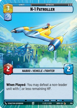 N-1 Patroller (Hyperspace) (358) [Homeworlds] Star Wars: Unlimited Single Disney