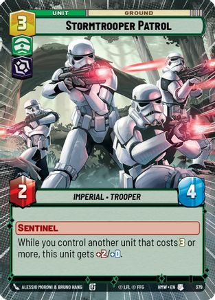 Stormtrooper Patrol (Hyperspace) (379) [Homeworlds] Star Wars: Unlimited Single Disney