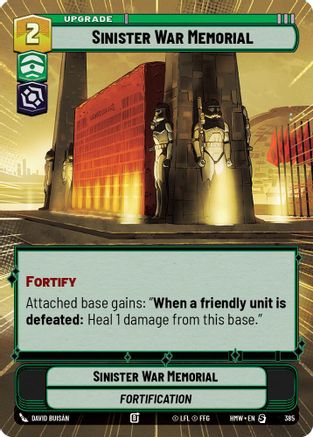 Sinister War Memorial (Hyperspace) (385) [Homeworlds] Star Wars: Unlimited Single Disney