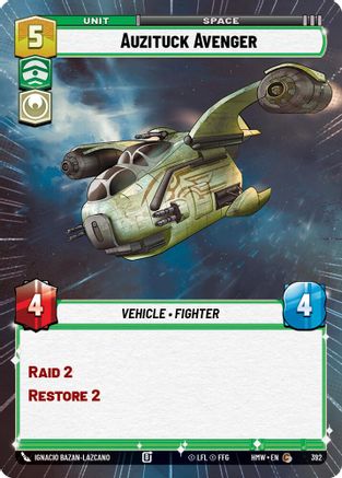 Auzituck Avenger (Hyperspace) (392) [Homeworlds] Star Wars: Unlimited Single Disney