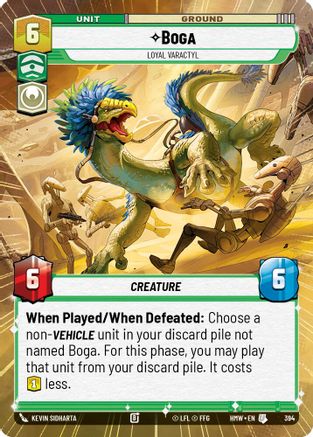 Boga - Loyal Varactyl (Hyperspace) (394) [Homeworlds] Star Wars: Unlimited Single Disney