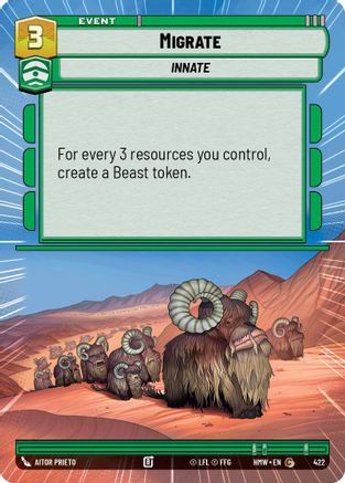 Migrate (Hyperspace) (422) [Homeworlds] Star Wars: Unlimited Single Disney