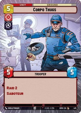 Corpo Thugs (Hyperspace) (429) [Homeworlds] Star Wars: Unlimited Single Disney