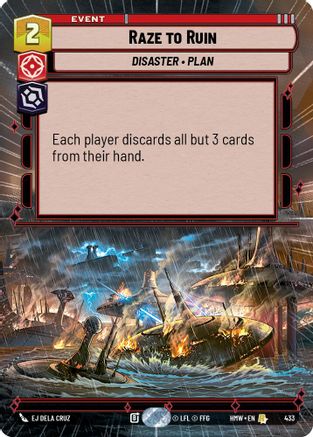Raze to Ruin (Hyperspace) (433) [Homeworlds] Star Wars: Unlimited Single Disney