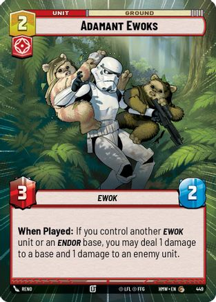 Adamant Ewoks (Hyperspace) (449) [Homeworlds] Star Wars: Unlimited Single Disney