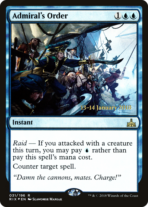 Admiral's Order [Rivals of Ixalan Prerelease Promos] MTG Single Magic: The Gathering
