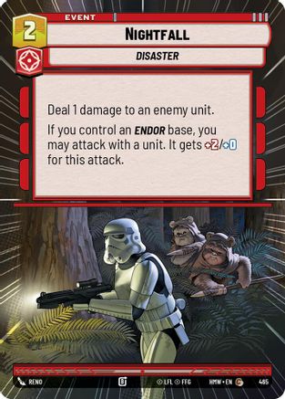 Nightfall (Hyperspace) (465) [Homeworlds] Star Wars: Unlimited Single Disney