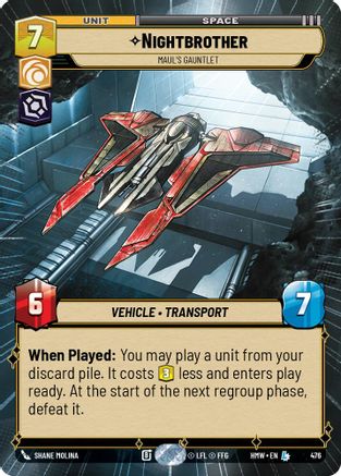 Nightbrother - Maul's Gauntlet (Hyperspace) (476) [Homeworlds] Star Wars: Unlimited Single Disney