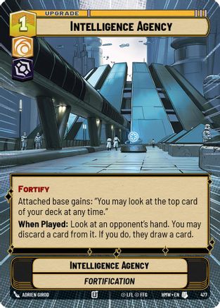 Intelligence Agency (Hyperspace) (477) [Homeworlds] Star Wars: Unlimited Single Disney