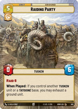 Raiding Party (Hyperspace) (502) [Homeworlds] Star Wars: Unlimited Single Disney